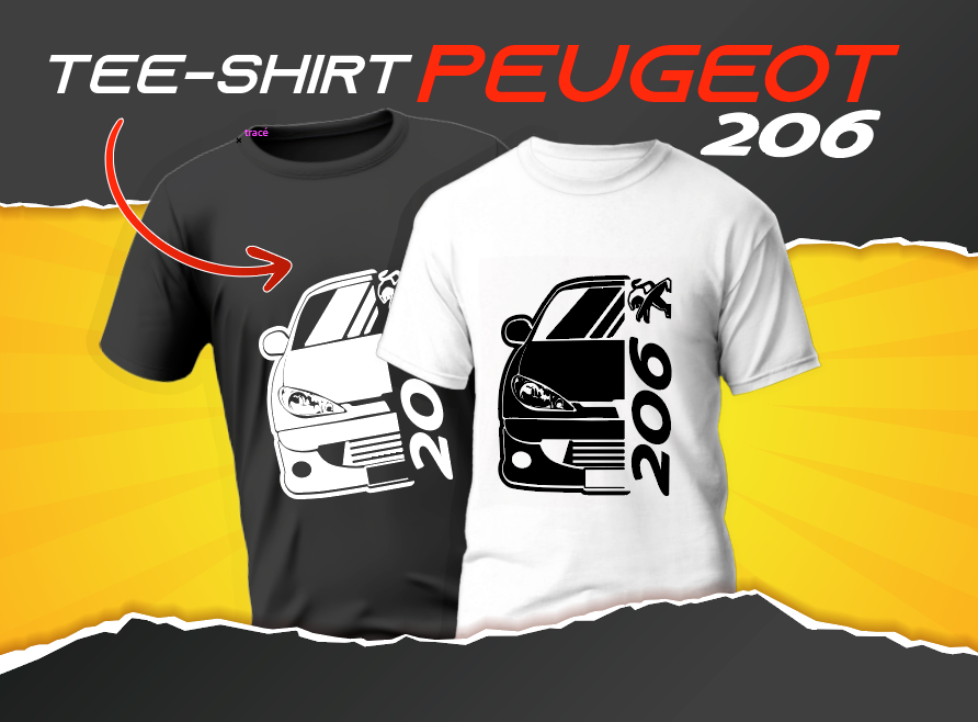 Tee-shirt Peugeot 206