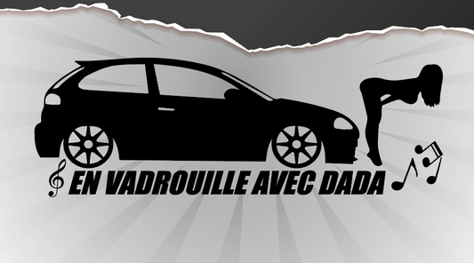 Sticker en vadrouille avec dada