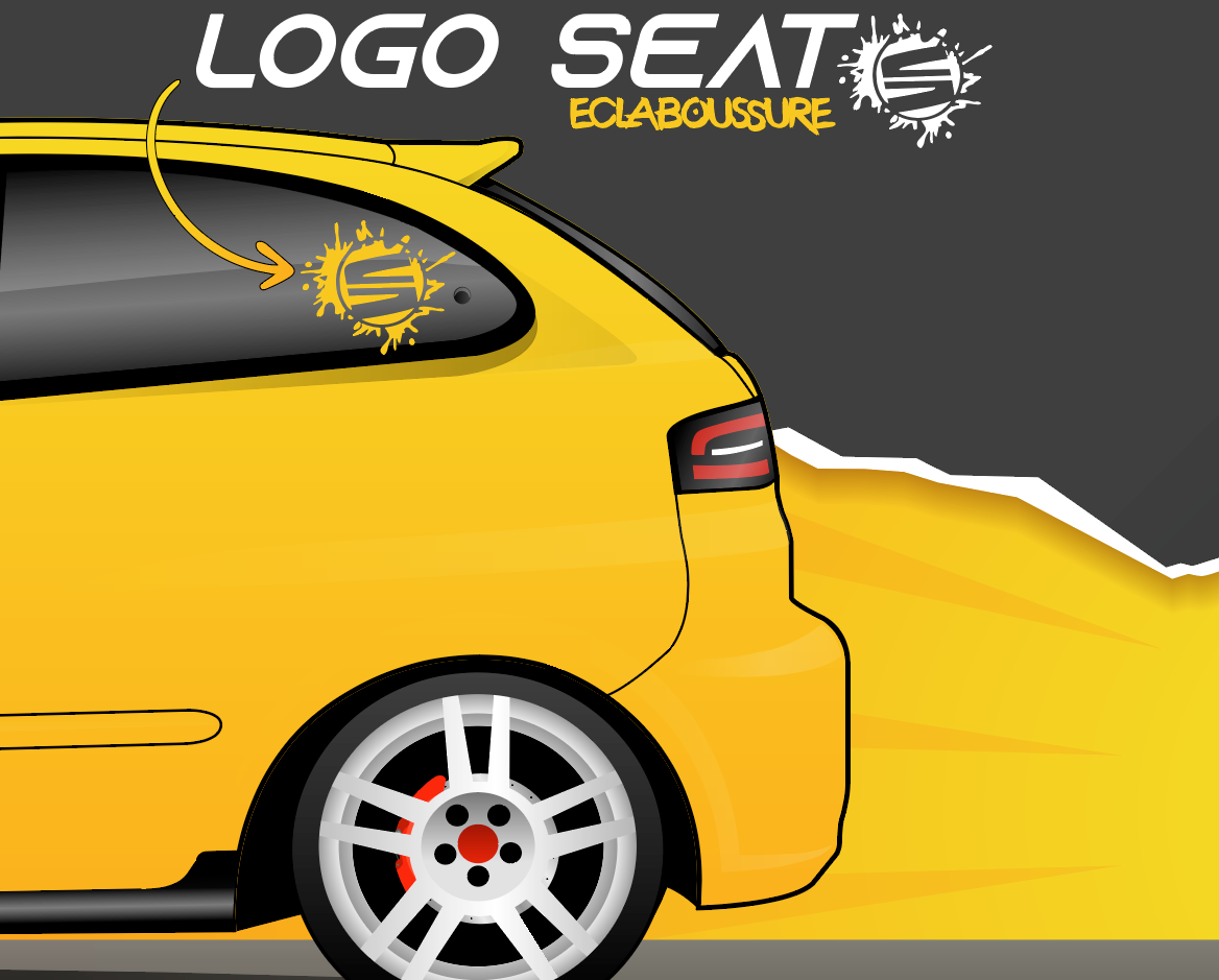 logo Seat + Eclaboussure