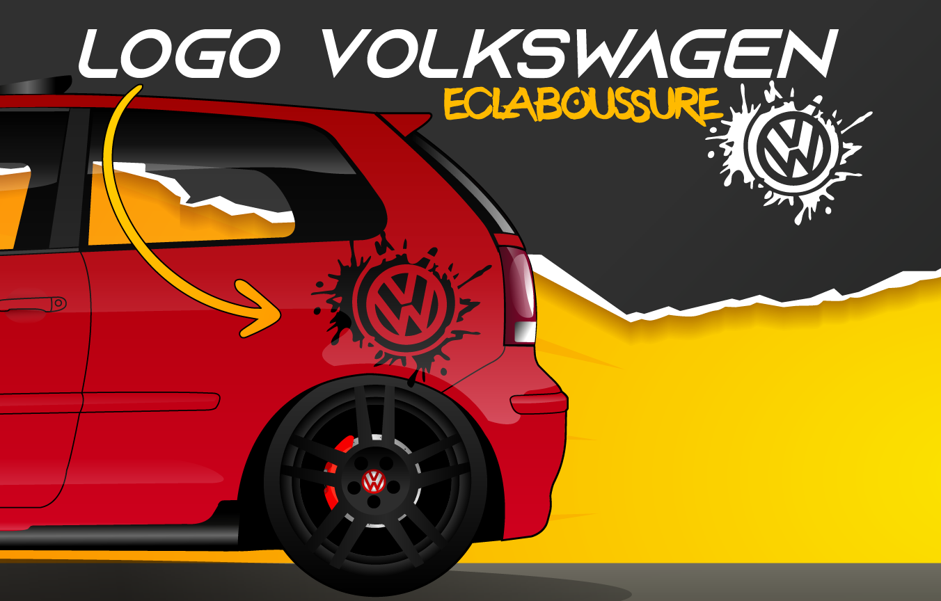 Logo Volkswagen + Eclaboussure